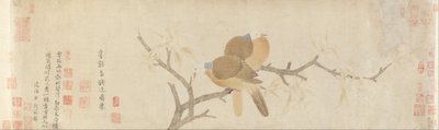 Doves and Pear Blossoms After Rain by Qian Xuan